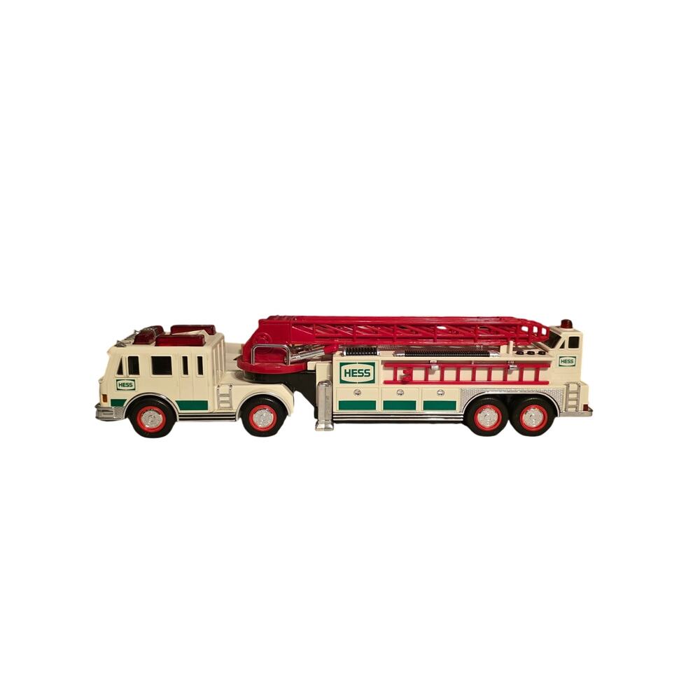 2000 Hess Fire Truck Tiller Ladder Toy Truck With Original Box Untested